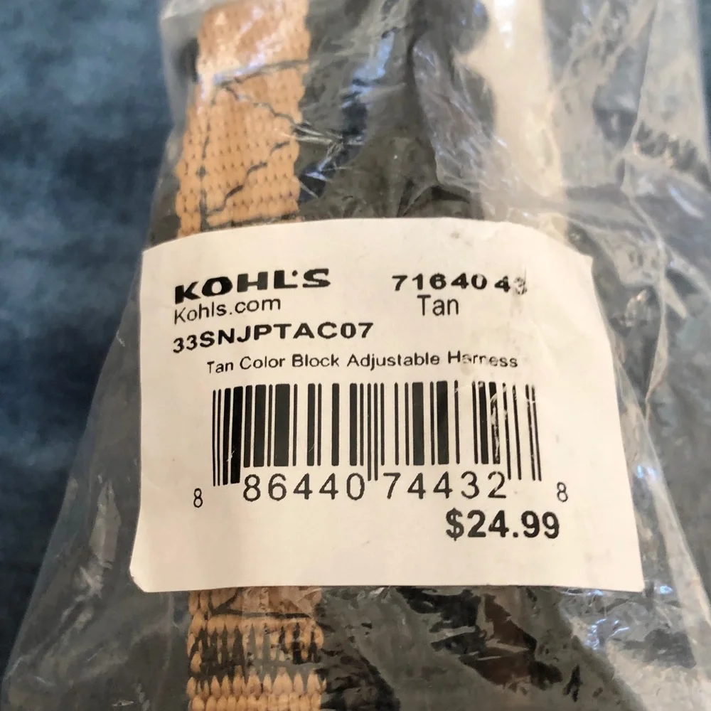 SONOMA PET ADJUSTABLE CLIP-IN HARNESS SIZE L BRAND NEW IN THE PLASTIC WITH TAGS